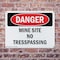 Signmission Mine Site No Trespassing Danger Sign, Plastic, 10in W x 7in L, 2PK OS-2PACK-DS-P-710-L-1889 - alternate 8